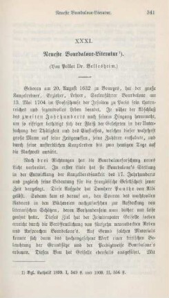 341-353 Neueste Bourdaloue-Literatur