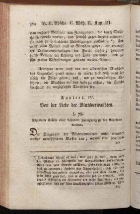 Kapitel IV. Von der Liebe der Blutsverwandten.