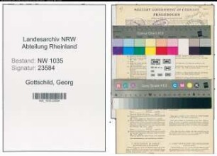 Entnazifizierung Georg Gottschild , geb. 13.04.1907 (Laborant)