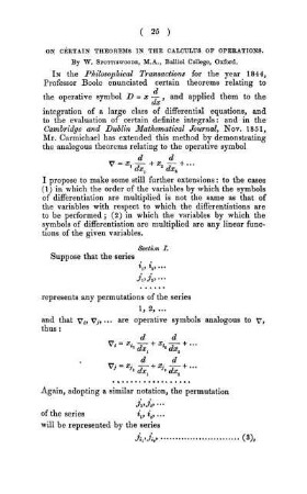 On certain theorems in a calculus of operations.