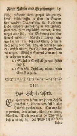 XIII. Das Schul-Pferd
