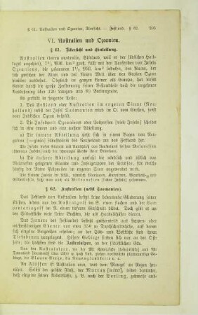 VI. Australien und Ozeanien