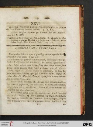 Historia sacra et profana