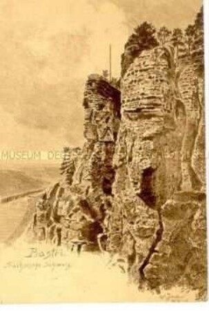Der Basteifelsen in der Sächsischen Schweiz