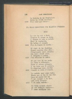 XIII El Hijo segundo de Martín Fierro