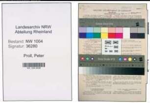 Entnazifizierung Peter Proll , geb. 04.02.1900 (Buehnenmeister)