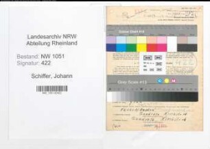 Entnazifizierung Johann Schiffer , geb. 10.04.1905 (Milchverteiler)