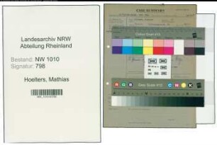 Entnazifizierung Mathias Hoelters , geb. (Militaerregierung)