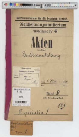 Geräteausstattung: Bd. 9