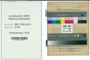 Entnazifizierung Emil Schenkmann , geb. 23.02.1891 (Konditormeister)