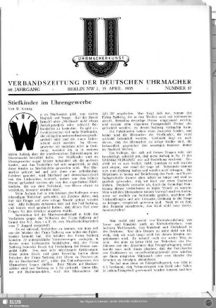 Stiefkinder im Uhrengewerbe