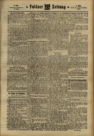 Zweite Ausgabe vom Donnerstag, den 23. November 1911.