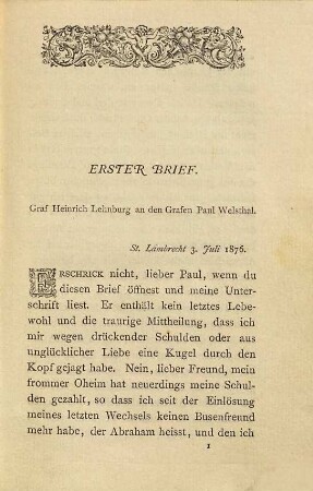 Das Herrenrecht : eine Novelle in Briefen