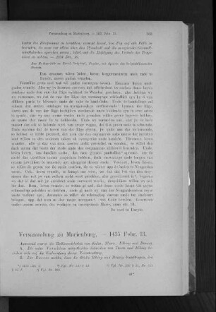 Versammlung zu Marienburg. - 1435 Febr. 13.