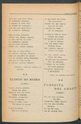 Florcita del chaco : (Zamba)