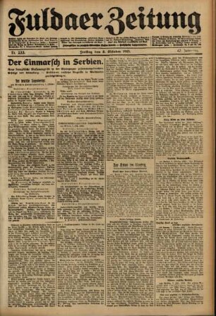 Ausgabe vom Freitag, den 08. Oktober 1915.