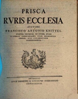 Prisca Rvris Ecclesia