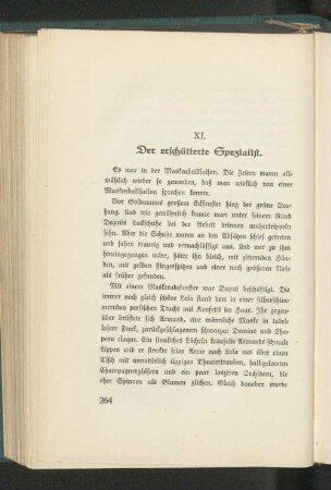 XI. Der erschütterte Spezialist.