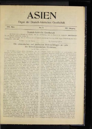 Deutsch-Asiatische Gesellschaft.