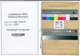 Entnazifizierung Kunigunde Grosskopff , geb. 16.07.1890 (Lehrerin)