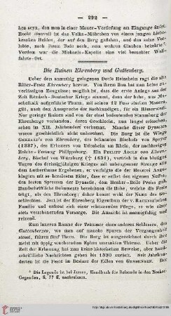 Die Ruinen Ehrenberg und Guttenberg