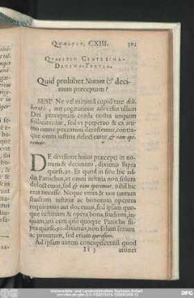 Quaestio Centesima-Decima-Tertia. Quid prohibet Nonum & decimum praeceptum?