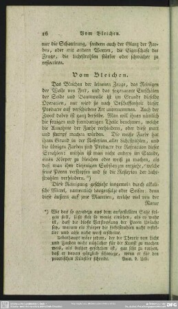 Vom Bleichen