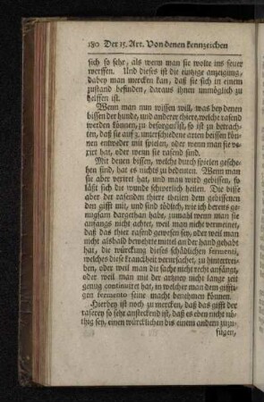 Der 14. Artickel. Von denen kennzeichen gifftiger stiche und bisse, und was dabey zu vermuthen.