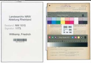 Entnazifizierung Friedrich Wittkamp , geb. 02.05.1892 (Kaufmaennischer Angestellter)