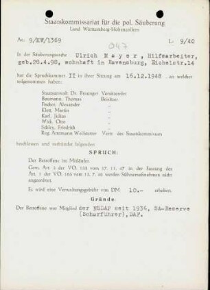 Mayer, Ulrich