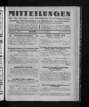 Jahrgang 1928, Hamburg, den 18. November, Nummer 47