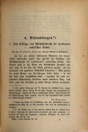 Zeitschrift für französisches Civilrecht : Sammlung von civilrechtlichen Entscheidungen der deutschen, sowie französischen, englischen und italienischen Gerichte, 7. 1876