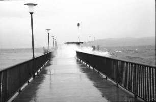 Wasserburg: Sturm am Landungssteg