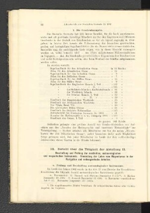 a. Prüfung und Beschaffung meteorologischer Instrumente.