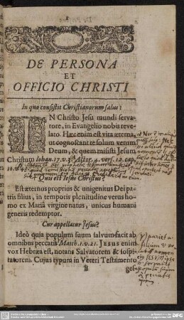 De Persona Et Officio Christi