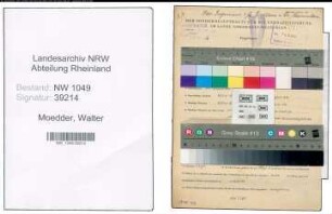 Entnazifizierung Walter Moedder , geb. 25.12.1898 (Bauingenieur)