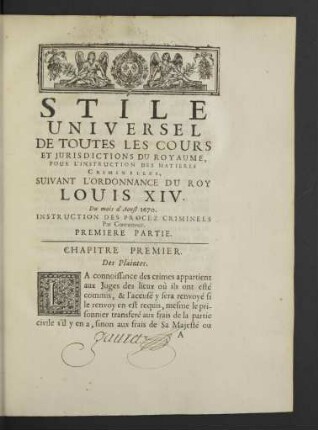 Chapitre premier. - Chapitre VI.