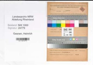 Entnazifizierung Heinrich Geenen, geb. 14.03.1904 (Postangest.)