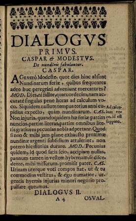 Dialogus Primus. - Dialogus XXXVII.