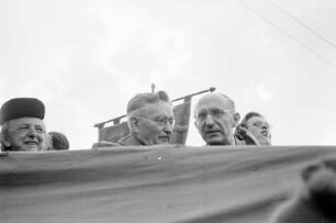 Protestkundgebung am 24. Juni 1948 auf dem Hertha Sportplatz im Bezirk Wedding zur Berlin-Blockade