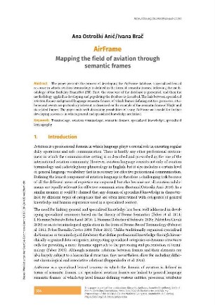 AirFrame - Mapping the field of aviation through semantic frames