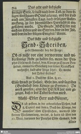 Das Acht und sechzigste Send-Schreiben