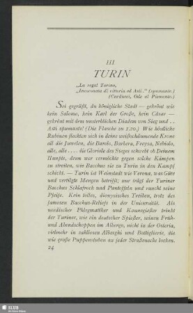 III. Turin