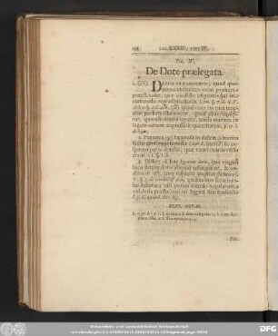 Tit. IV. De Dote praelegata.