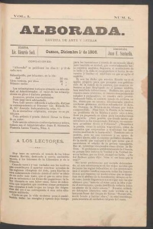 1906,1,1: vol. 1, núm. 1 (diciembre 1.o de 1906)