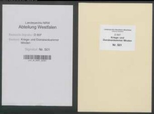 Amt Hausberge - Vogtei Berg und Bruch, Bauerschaft Rothenuffeln: Unterlagen der Kataster-Revisionskommission