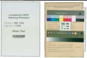 Entnazifizierung Paul Meyer , geb. 03.03.1902 (Angestellter)