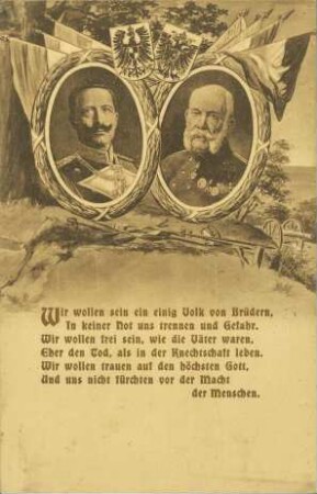 Wir wollen sein ein einig Volk von Brüdern, [...]
