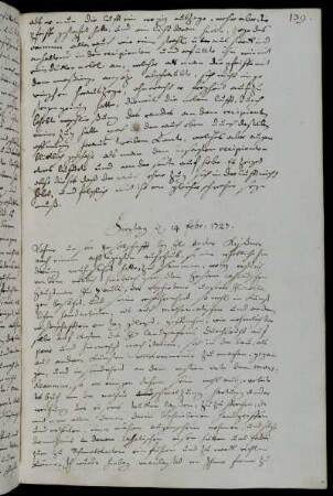 Freytag d 14 febr. 1727.