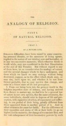 The Analogy Of Religion, Natural And Revealed, To The Constitution And Course Of Nature
